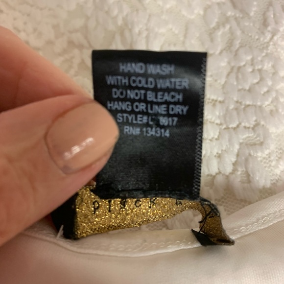 Lace Bubble Hem Blouse Feminine Cottagecore Floral Bohemian Womens SZ XL - Picture 5 of 9